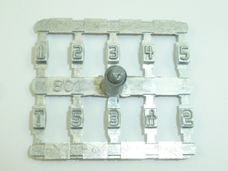 CARACTÈRES, OCR, FARRINGTON 7B, EMBOSSING, 1 2 3 4 5, P&D 