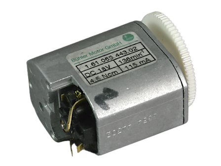 1.61.065.443.02 Evolis GEAR MOTOR, DC18V, 4,5 Ncm, 115mA, USED   