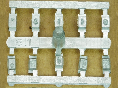 22811 Marca de ceca CARACTERES, OCR, STD GOTHIC, RELIEVE, ' & ( ) @, P&D   