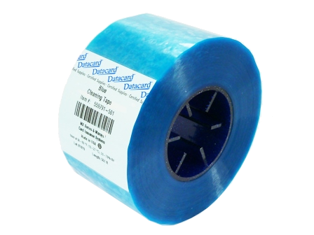 586526-500 Datacard 9000 Material Cinta de limpieza, azul transparente, OEM (1)   