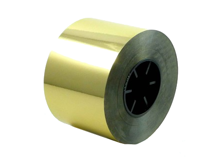 559790-503 Datacard MX6000 / MX6100 Topping Foil, Metallic Gold (1)   