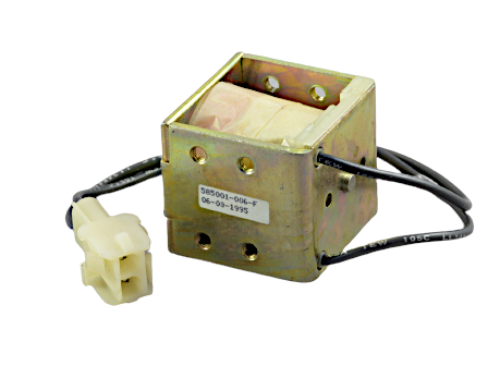 585001-006 Datacard SOLENOID ASSY, D-FR, PULL 24, USED   