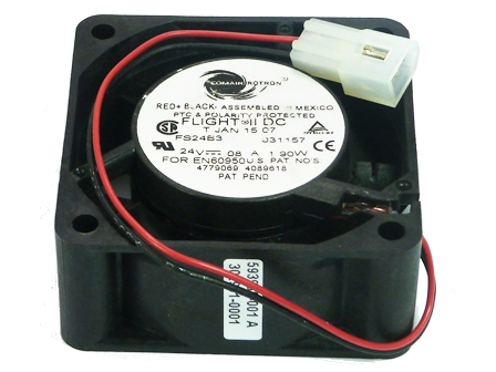 593930-001 Datacard Datacard FAN ASSY, 24VDC   