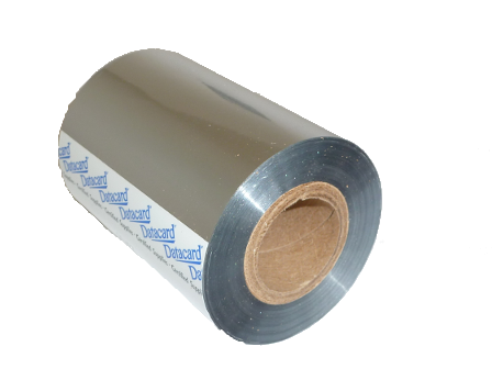 597950-015 Material Datacard 150i Lámina de estampación, plata metalizada, OEM (1)   