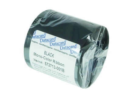 (6x 572713-001) Datacard Artista CCP Material Black Tonal Ribbon, 6x Kit   