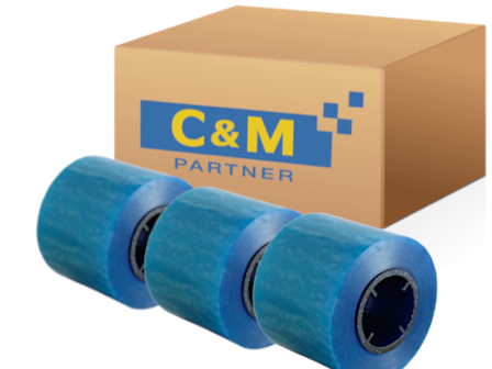 715055 (36x 586526-500) Datacard 9000 Material Cinta de limpieza, azul transparente, OEM (estuche)   