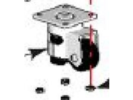 807854-002 Datacard Datacard CASTER, LEVELING, 4.06 HIGH   